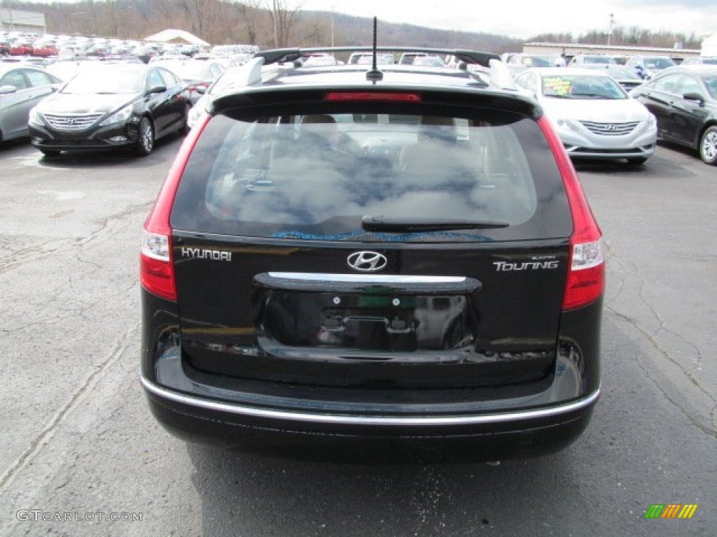 2012 Elantra SE Touring - Black Noir Pearl / Beige photo #5