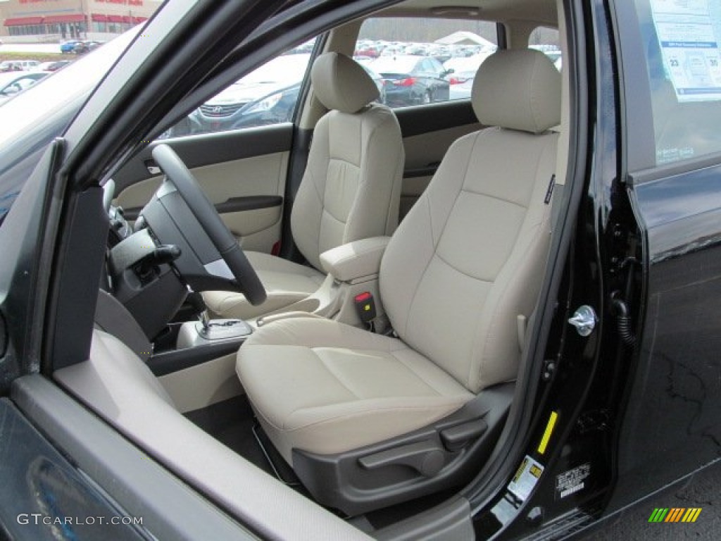 2012 Elantra SE Touring - Black Noir Pearl / Beige photo #7
