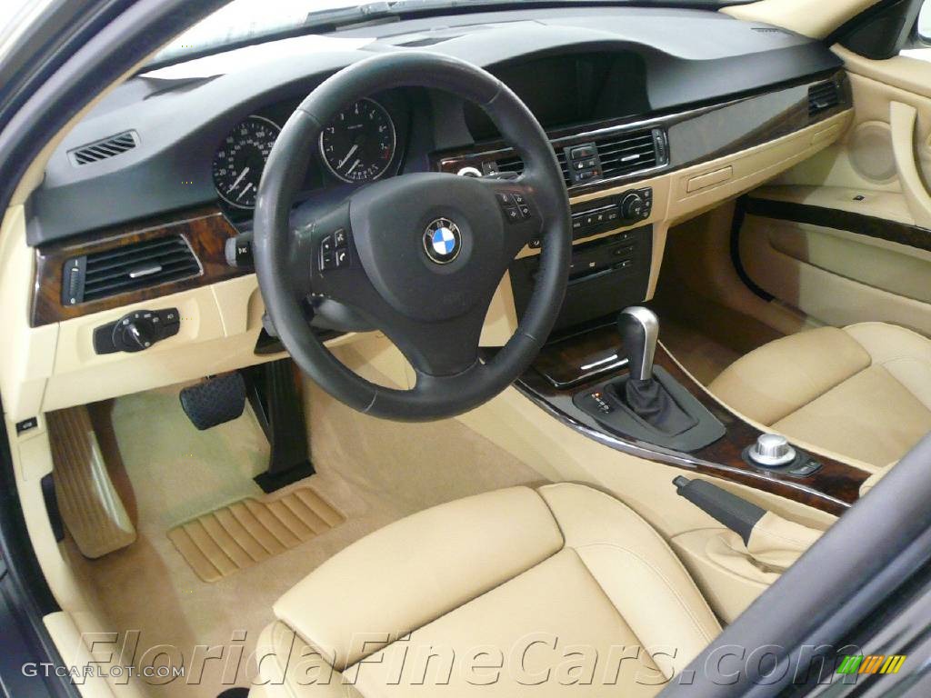 2006 3 Series 330i Sedan - Jet Black / Beige photo #12