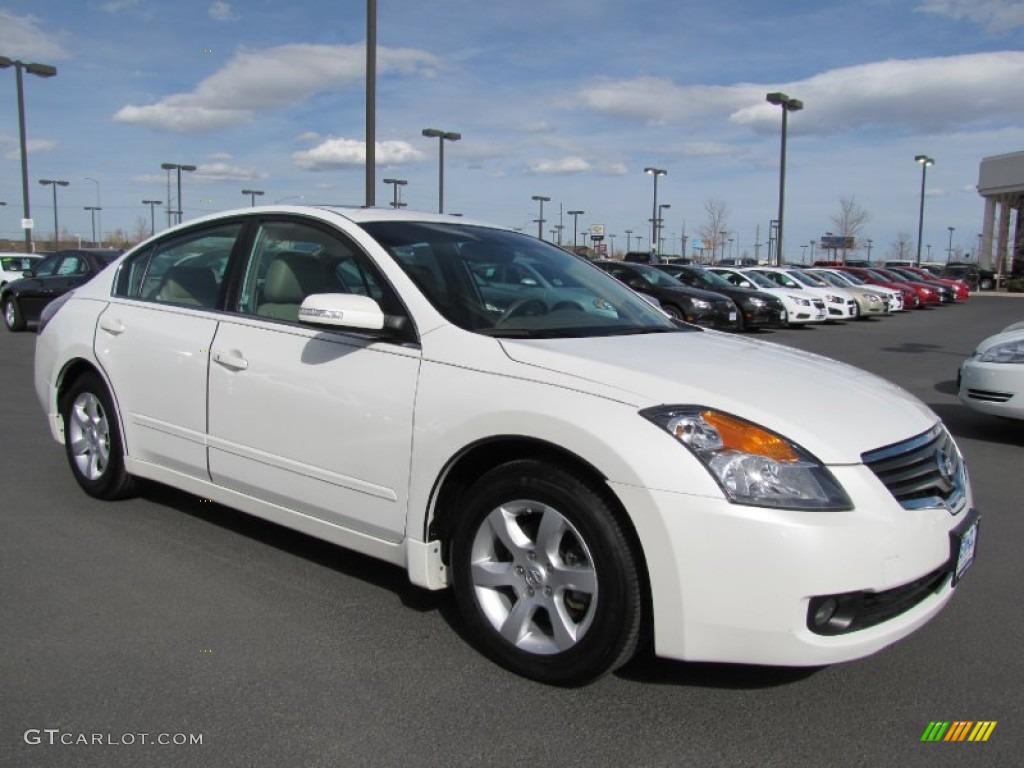 2008 Altima 3.5 SL - Winter Frost Pearl / Blond photo #1