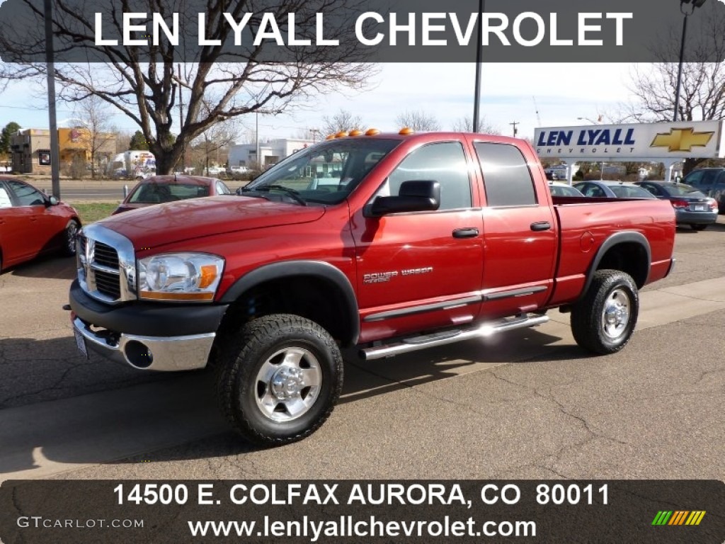 2006 Inferno Red Crystal Pearl Dodge Ram 2500 Power Wagon Quad Cab