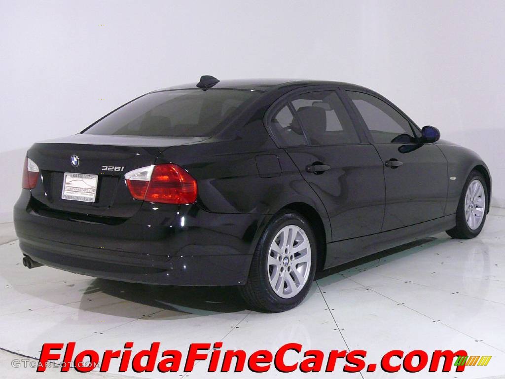 2006 3 Series 325i Sedan - Jet Black / Black photo #2