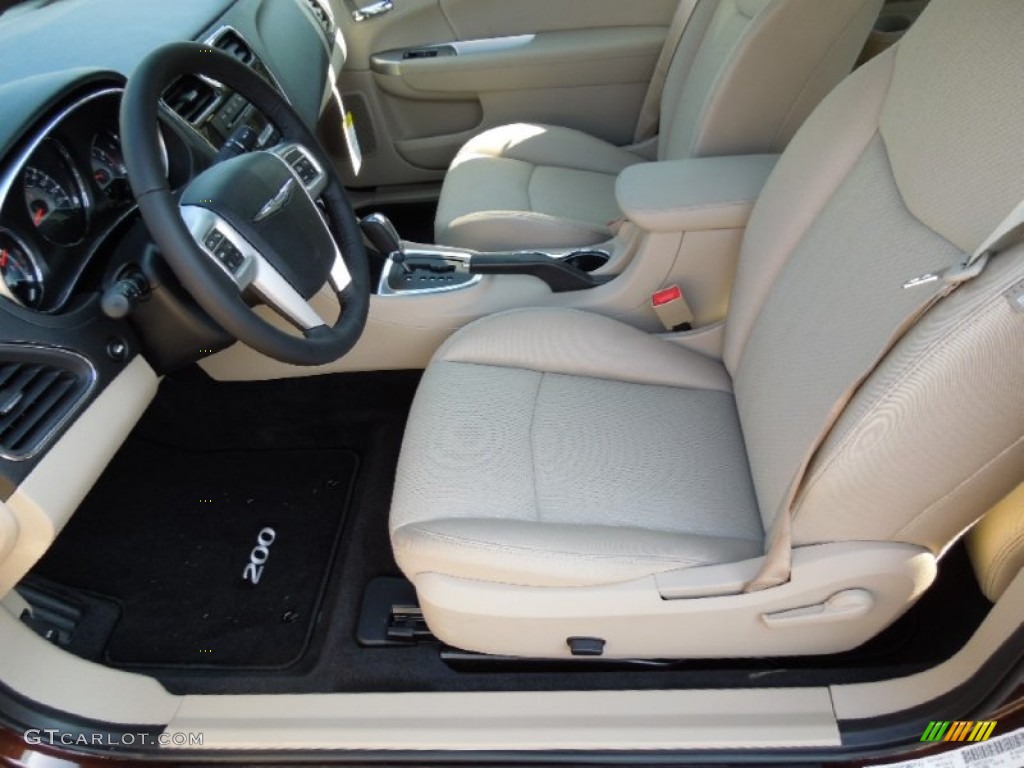 Black Interior 2012 Chrysler 200 Touring Convertible Photo #62596919