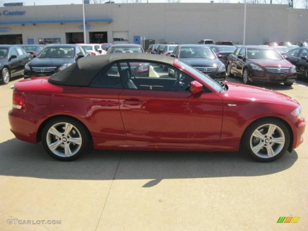 2010 1 Series 128i Convertible - Crimson Red / Black photo #4