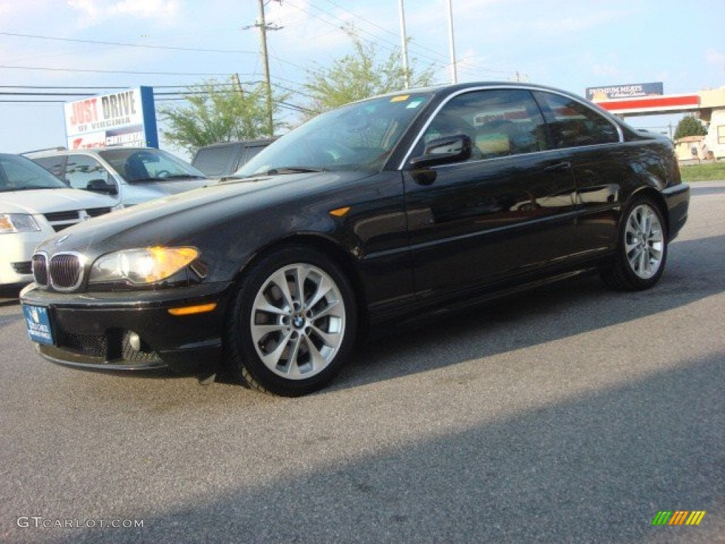 2004 3 Series 330i Coupe - Jet Black / Sand photo #2