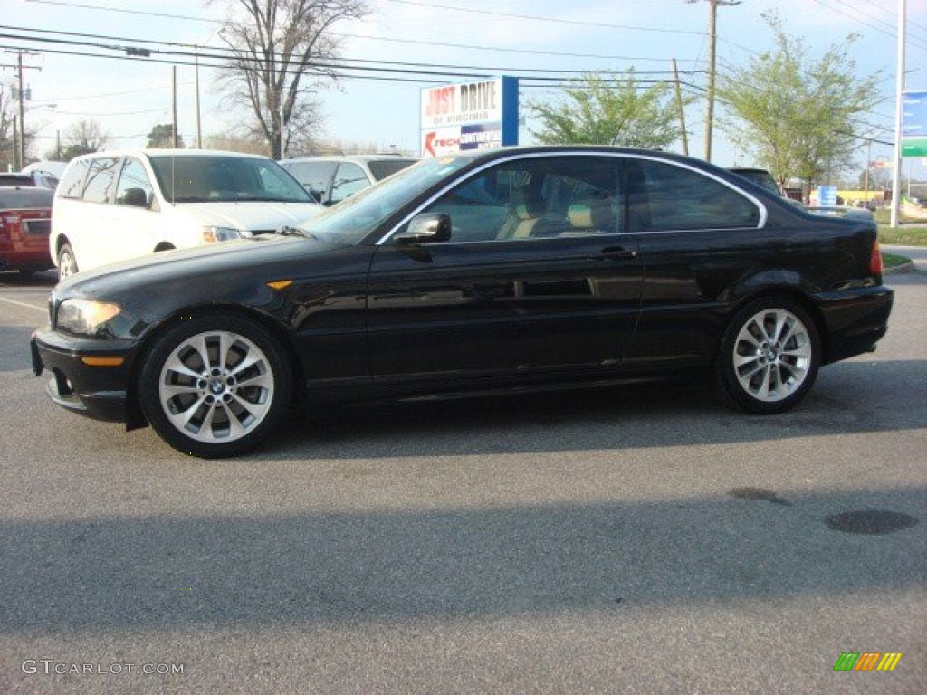 2004 3 Series 330i Coupe - Jet Black / Sand photo #3