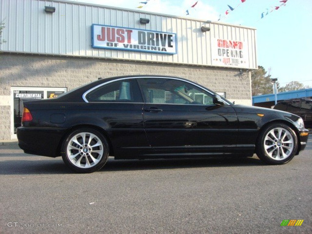2004 3 Series 330i Coupe - Jet Black / Sand photo #6