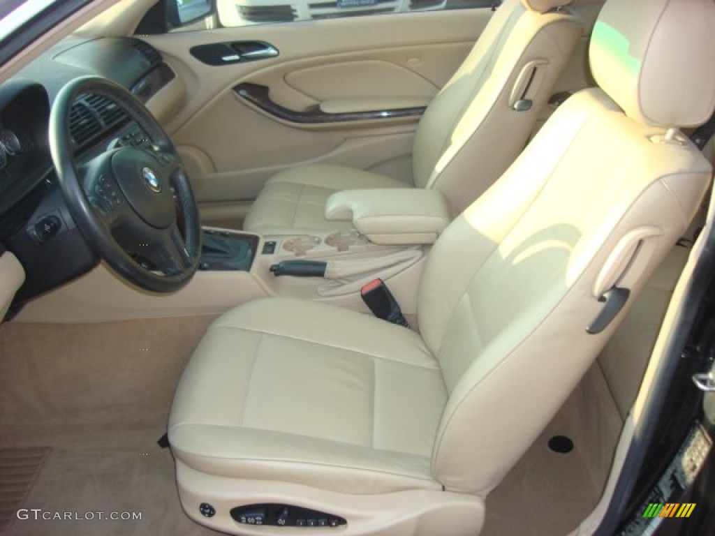 2004 3 Series 330i Coupe - Jet Black / Sand photo #9