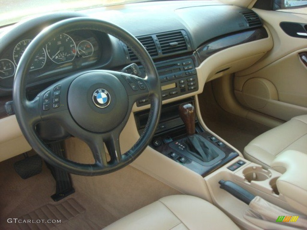 2004 3 Series 330i Coupe - Jet Black / Sand photo #13