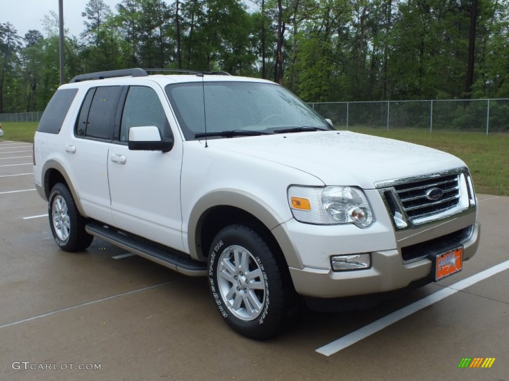 2010 Explorer Eddie Bauer - White Suede / Camel photo #1