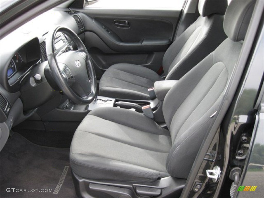 2009 Elantra SE Sedan - Black Pearl / Black photo #13