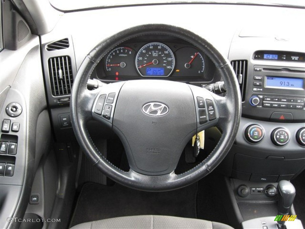 2009 Elantra SE Sedan - Black Pearl / Black photo #20