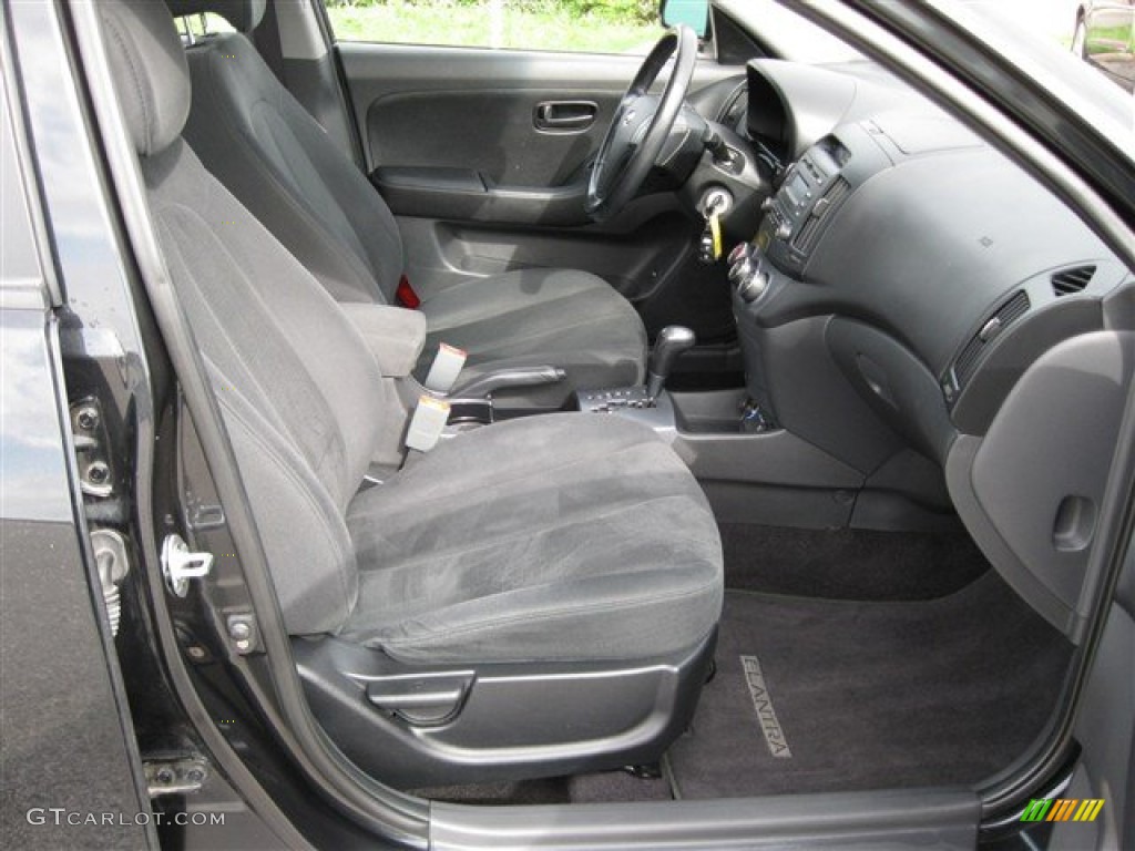 2009 Elantra SE Sedan - Black Pearl / Black photo #24