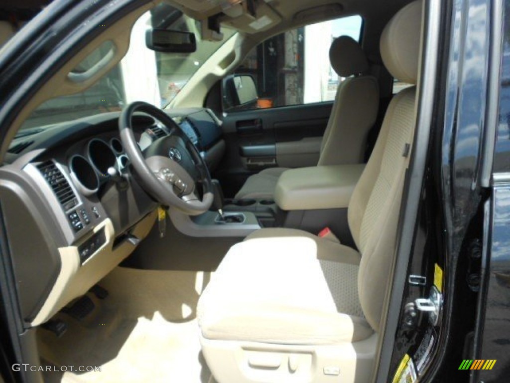 2010 Tundra TRD Double Cab 4x4 - Black / Sand Beige photo #11