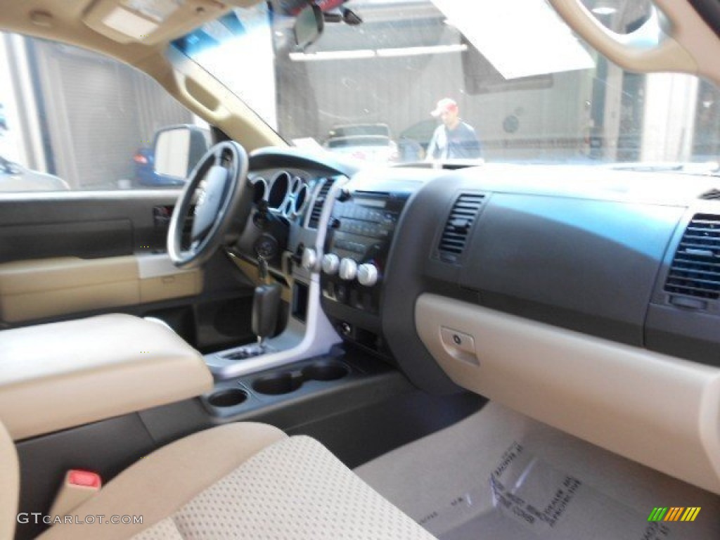 2008 Tundra CrewMax - Blue Streak Metallic / Beige photo #13