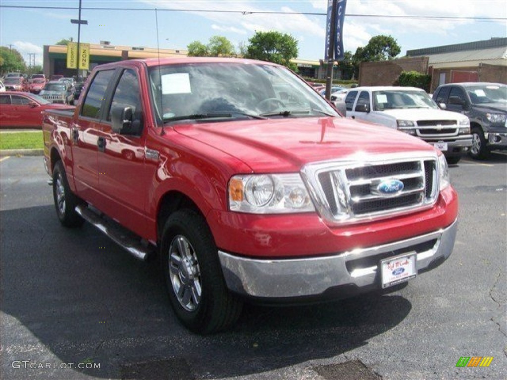 2007 F150 XLT SuperCrew - Bright Red / Medium Flint photo #1