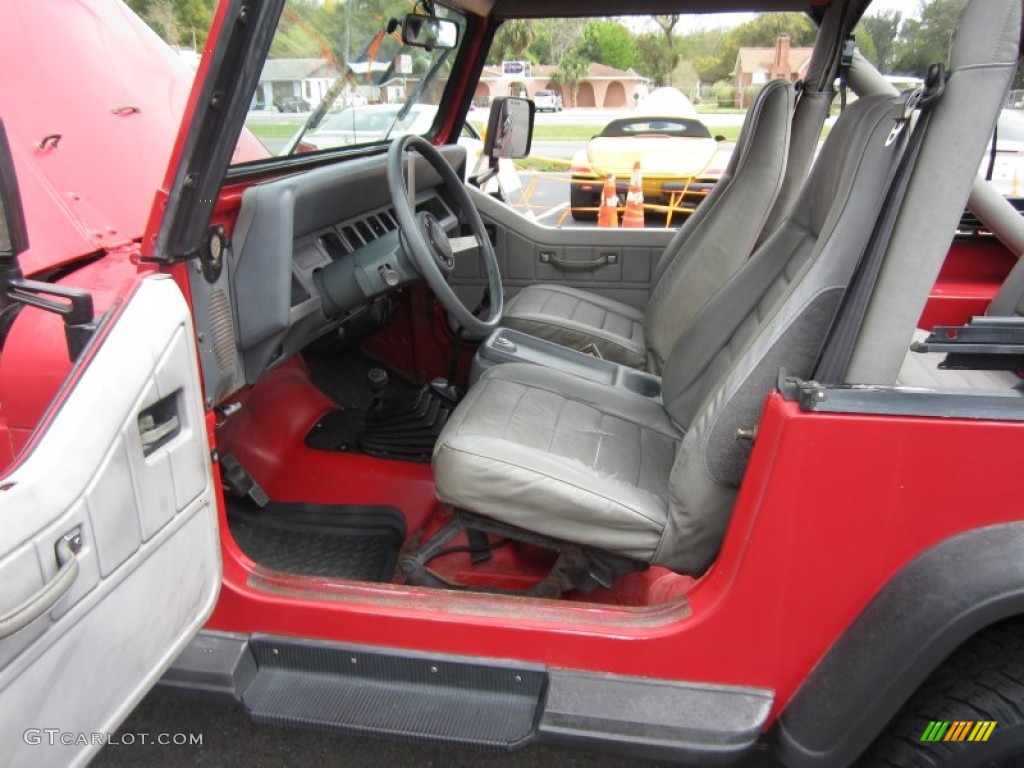 Gray Interior 1990 Jeep Wrangler S 4x4 Photo #62603915