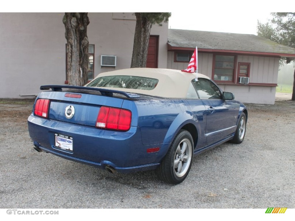2006 Mustang GT Premium Convertible - Vista Blue Metallic / Light Parchment photo #5