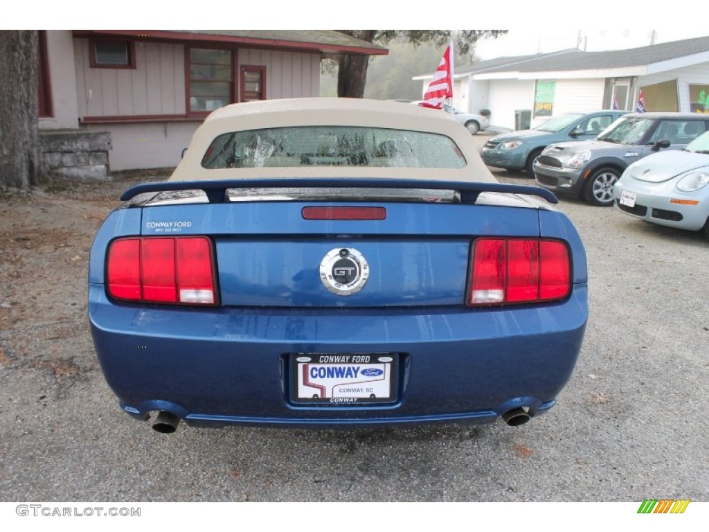 2006 Mustang GT Premium Convertible - Vista Blue Metallic / Light Parchment photo #6