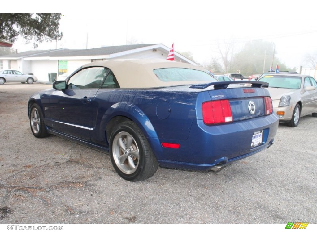 2006 Mustang GT Premium Convertible - Vista Blue Metallic / Light Parchment photo #7