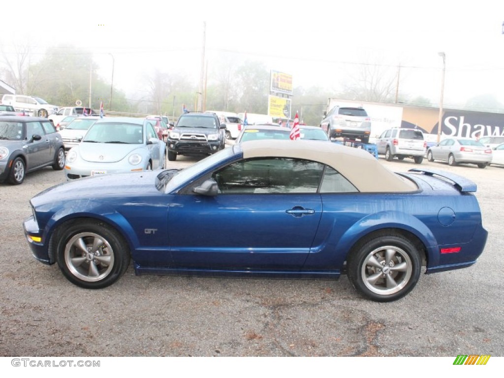 2006 Mustang GT Premium Convertible - Vista Blue Metallic / Light Parchment photo #8