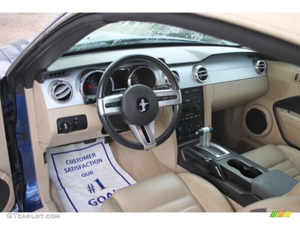 2006 Mustang GT Premium Convertible - Vista Blue Metallic / Light Parchment photo #14