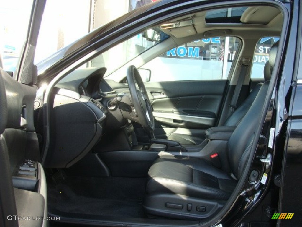 2010 Accord EX-L V6 Sedan - Crystal Black Pearl / Black photo #7