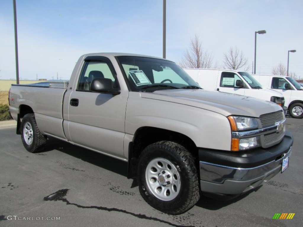 2005 Silverado 1500 Regular Cab 4x4 - Silver Birch Metallic / Dark Charcoal photo #1