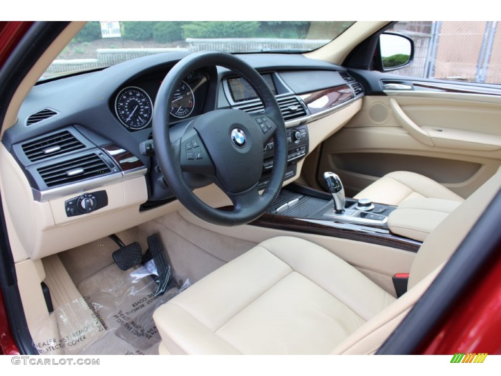 Sand Beige Nevada Leather Interior 2009 BMW X5 xDrive30i Photo #62606162