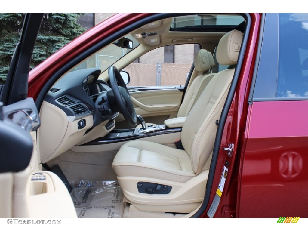 Sand Beige Nevada Leather Interior 2009 BMW X5 xDrive30i Photo #62606171