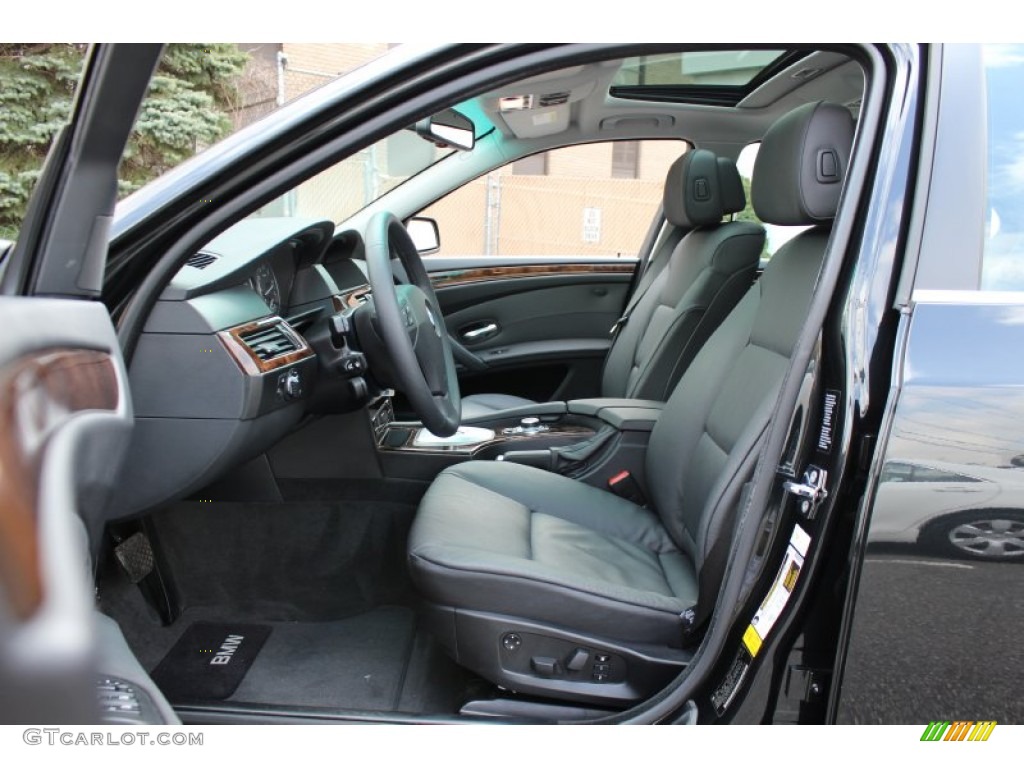 Black Interior 2009 BMW 5 Series 528xi Sedan Photo #62606469