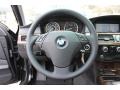 Black 2009 BMW 5 Series 528xi Sedan Steering Wheel