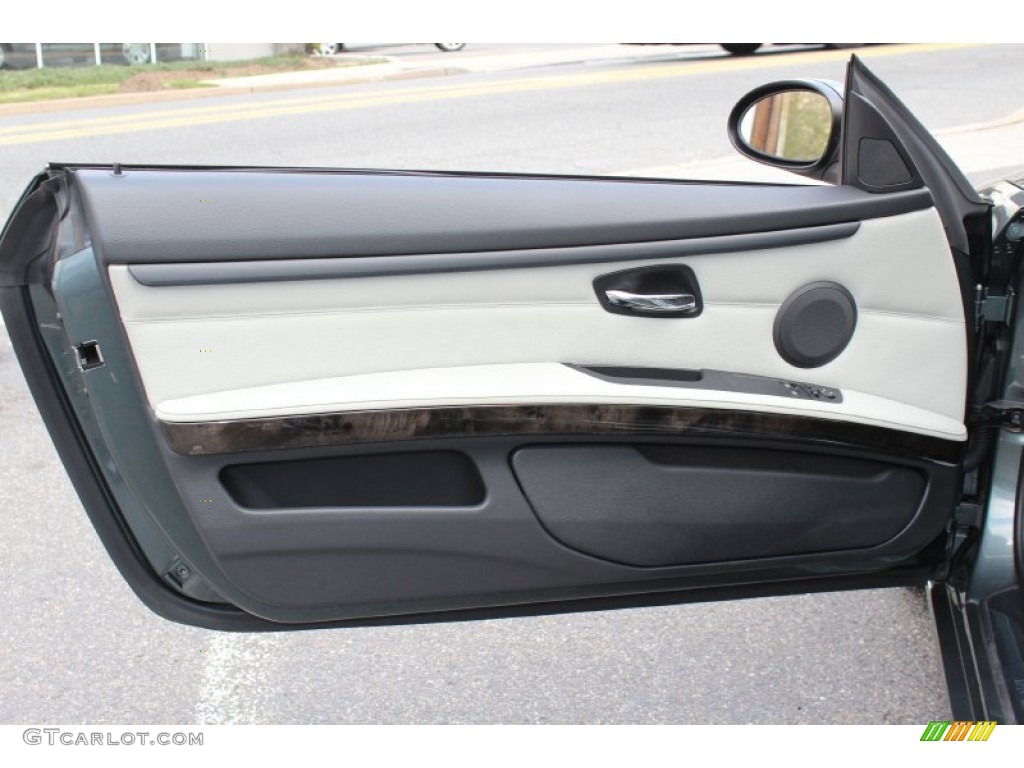 2009 BMW 3 Series 328xi Coupe Oyster Dakota Leather Door Panel Photo #62606777