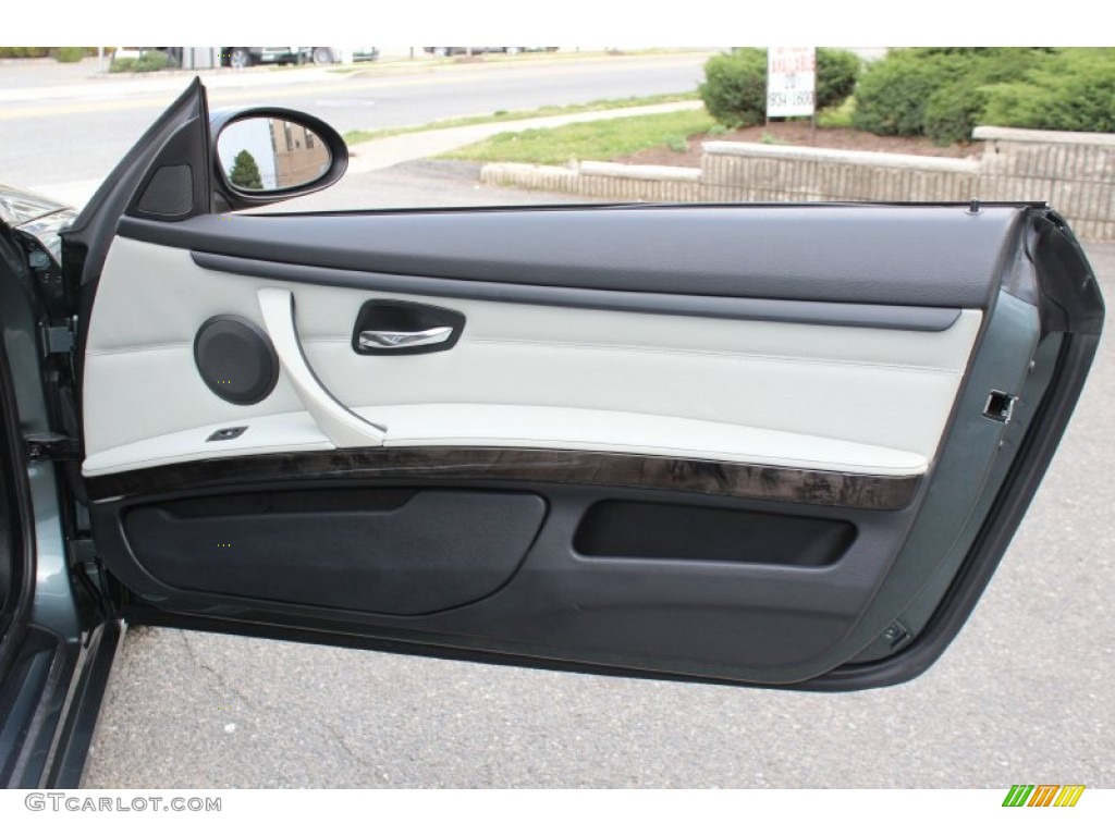 2009 BMW 3 Series 328xi Coupe Oyster Dakota Leather Door Panel Photo #62606907