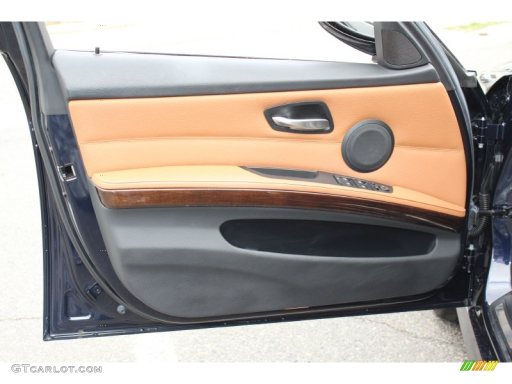 2009 BMW 3 Series 335xi Sedan Saddle Brown Dakota Leather Door Panel Photo #62607683