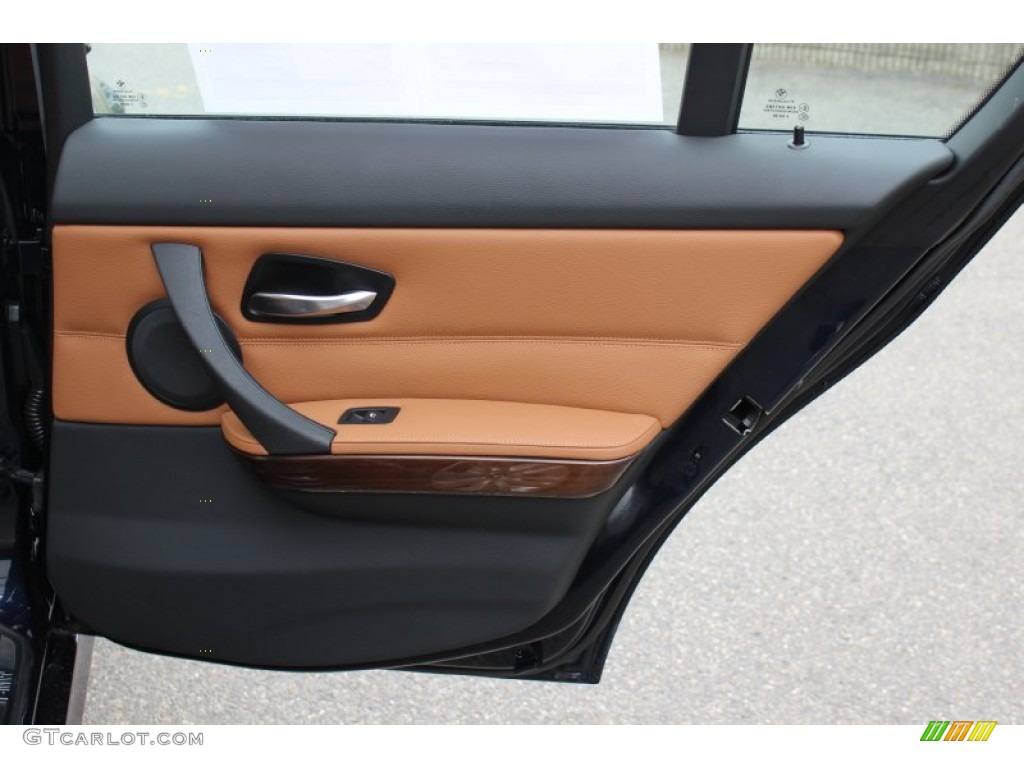 2009 BMW 3 Series 335xi Sedan Saddle Brown Dakota Leather Door Panel Photo #62607812