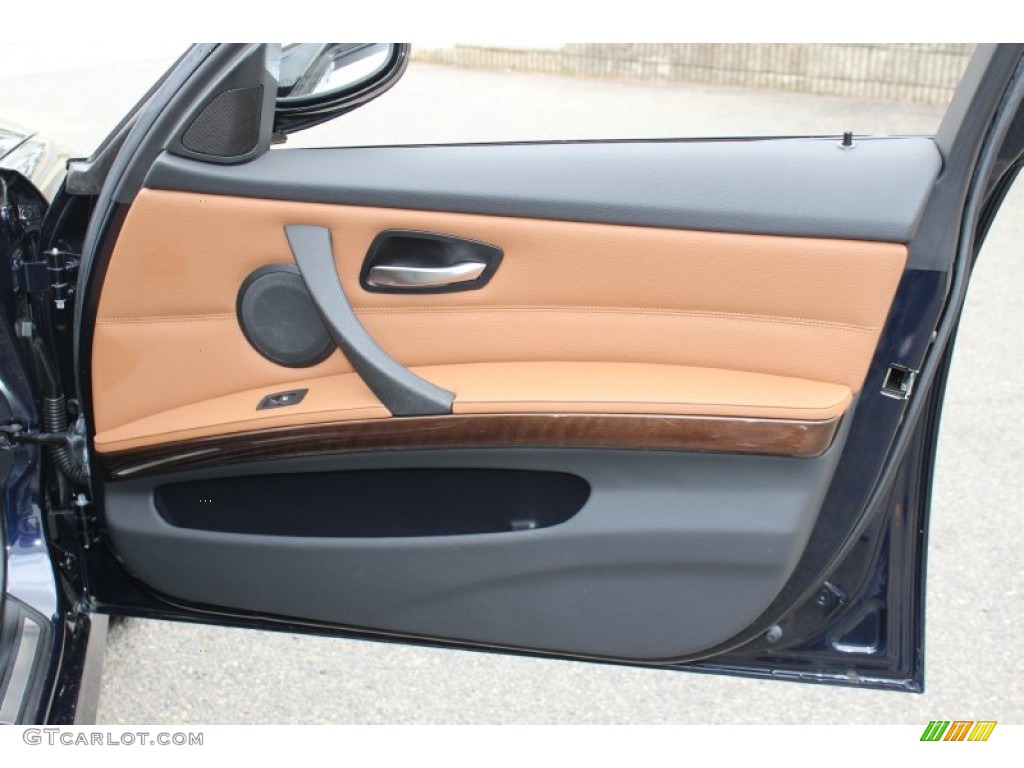 2009 BMW 3 Series 335xi Sedan Saddle Brown Dakota Leather Door Panel Photo #62607830