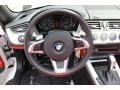 Coral Red Kansas Leather 2009 BMW Z4 sDrive30i Roadster Steering Wheel