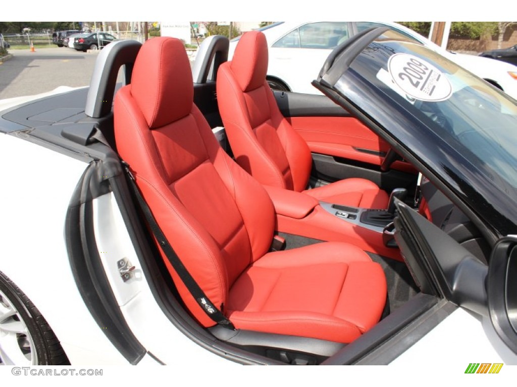 Coral Red Kansas Leather Interior 2009 BMW Z4 sDrive30i Roadster Photo #62608757