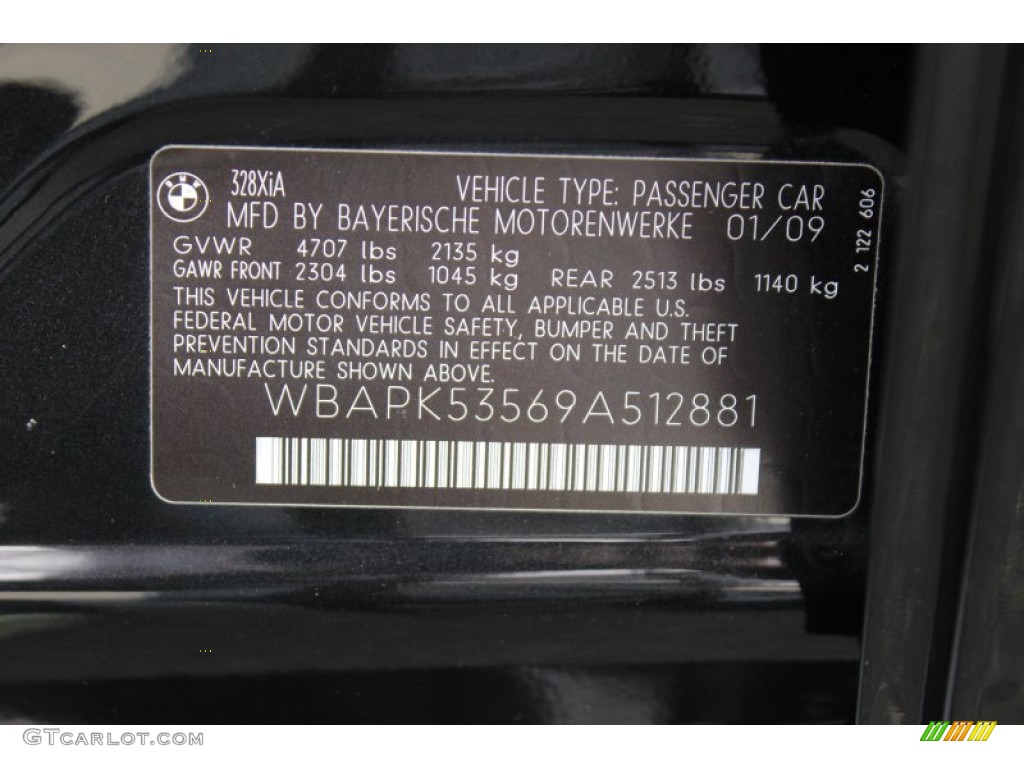 2009 3 Series 328xi Sedan - Black Sapphire Metallic / Black photo #33