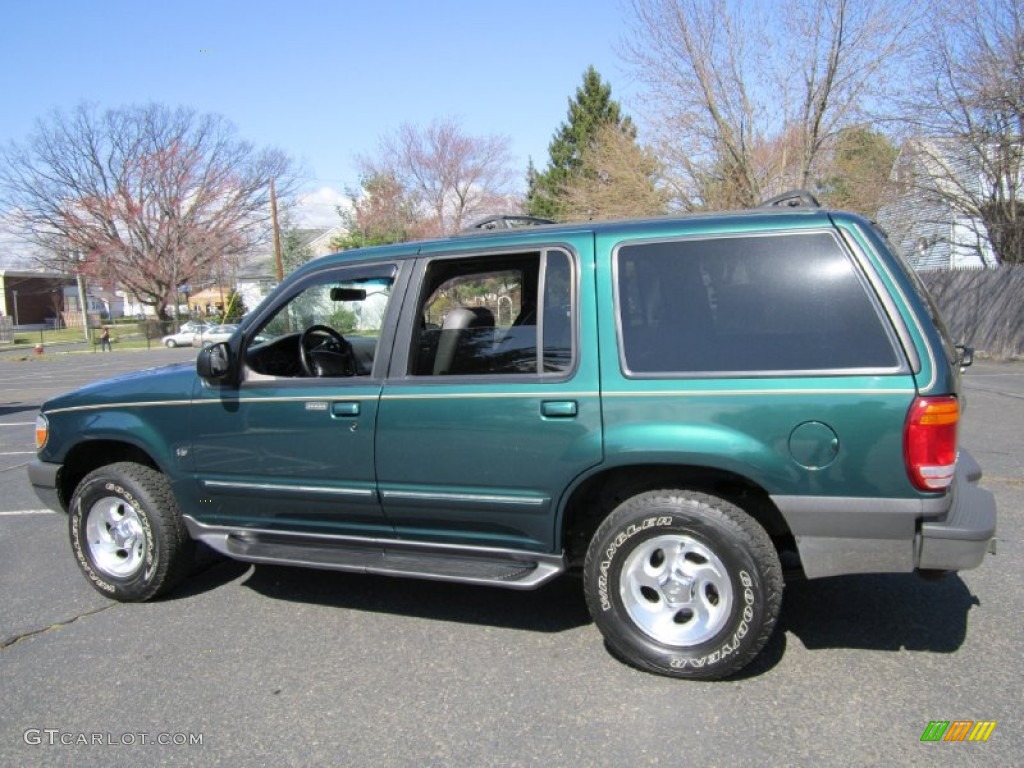 1999 Explorer XLT 4x4 - Tropic Green Metallic / Dark Graphite photo #4