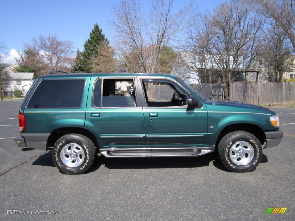 1999 Explorer XLT 4x4 - Tropic Green Metallic / Dark Graphite photo #9