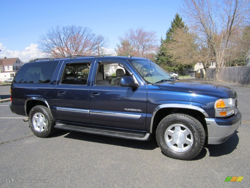 2004 Yukon XL 1500 SLT 4x4 - Deep Blue Metallic / Neutral/Shale photo #10