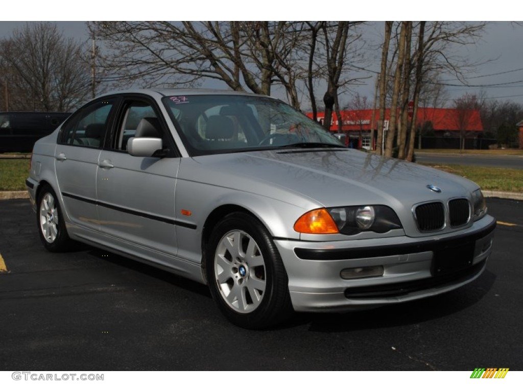 2000 3 Series 323i Sedan - Titanium Silver Metallic / Grey photo #7