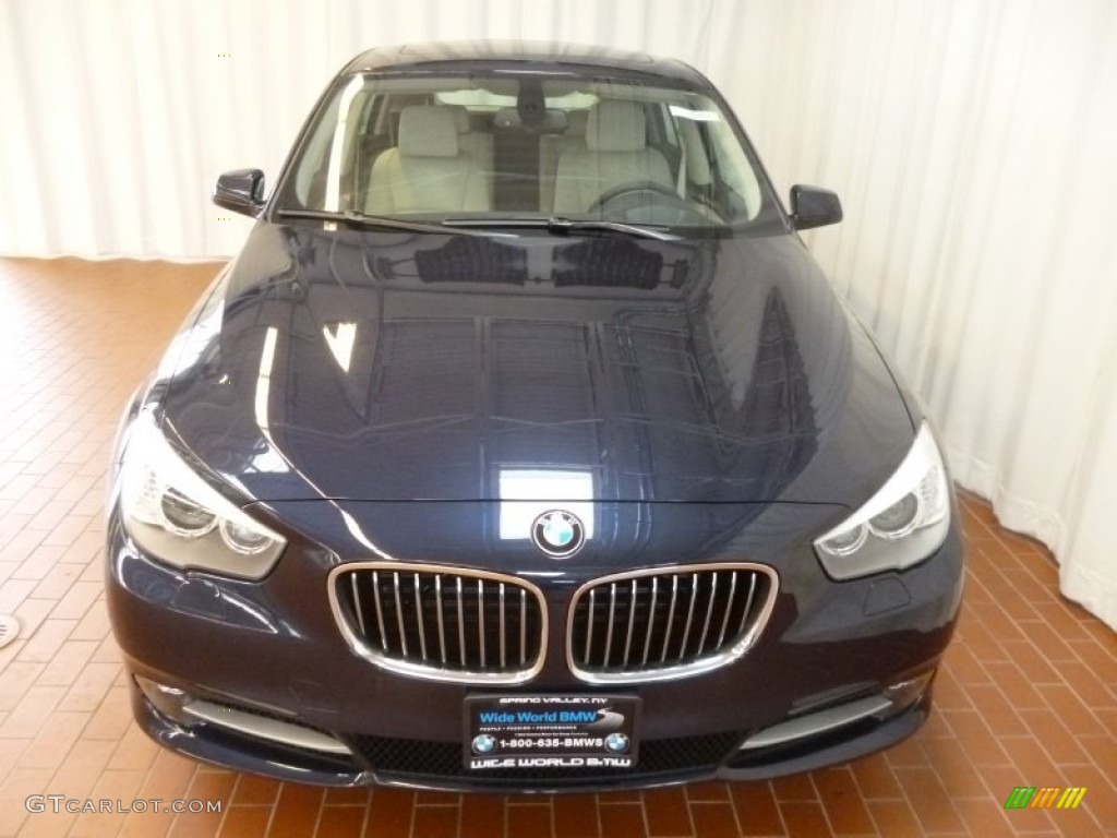 2012 5 Series 535i xDrive Gran Turismo - Deep Sea Blue Metallic / Ivory White/Black photo #2