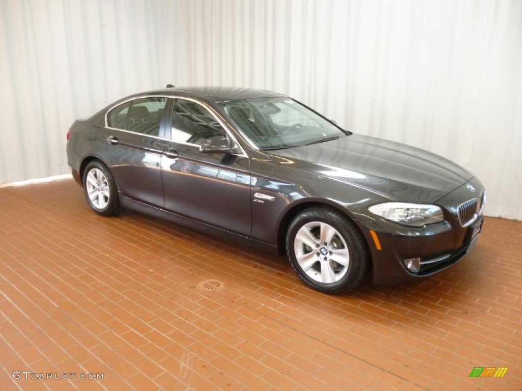 2012 5 Series 528i xDrive Sedan - Dark Graphite Metallic II / Black photo #1