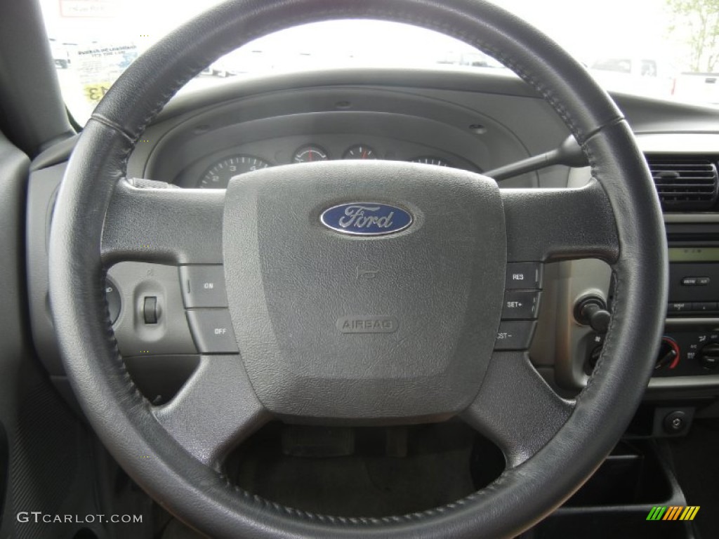 2011 Ford Ranger XLT SuperCab Medium Dark Flint Steering Wheel Photo #62614883