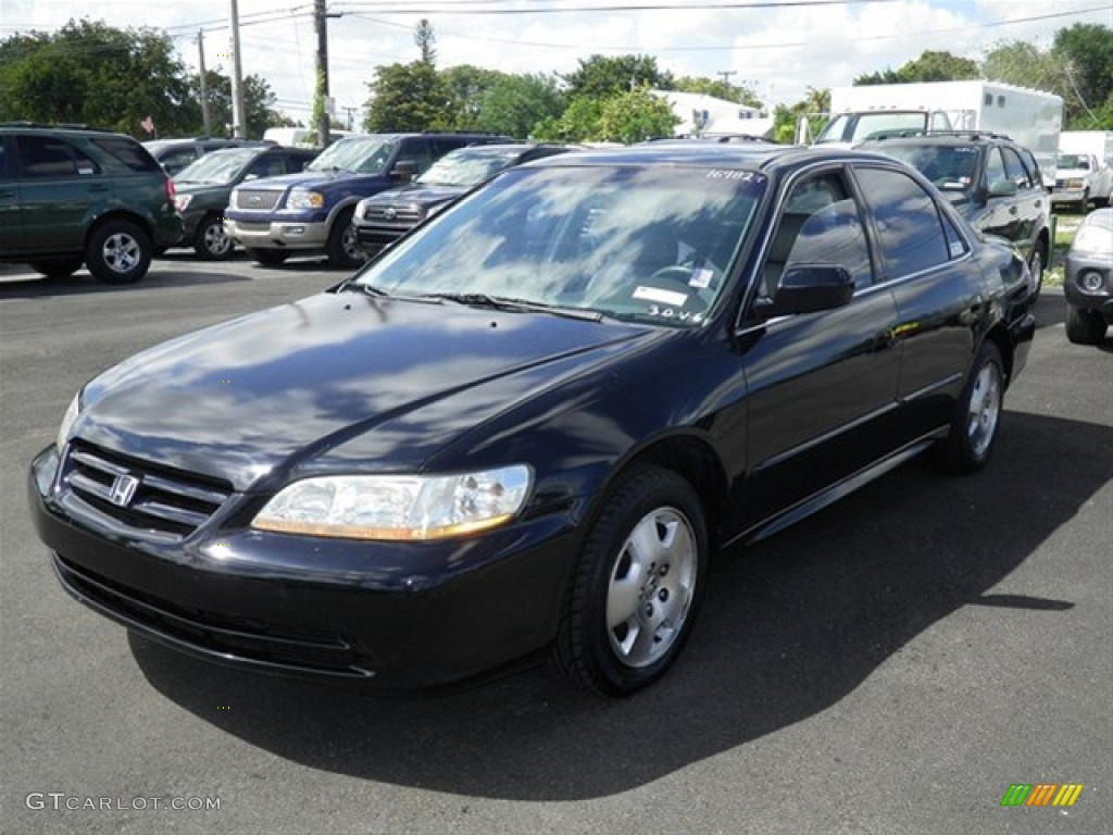 2001 Accord EX V6 Sedan - Nighthawk Black Pearl / Quartz Gray photo #5