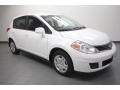 2010 Fresh Powder White Nissan Versa 1.8 S Hatchback  photo #1