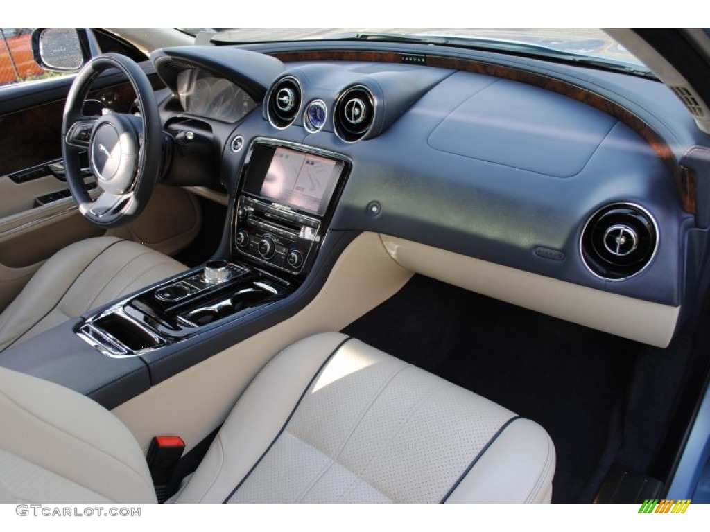 Ivory/Navy Interior 2011 Jaguar XJ XJL Photo #62616461